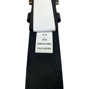 Sun + Stone Mens Faux Leather Textured Belt Black L 38 40