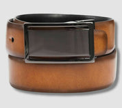 ALFANI Men’s Reversible Cut-Out Plaque Belt Tan Black Small 30 32