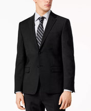 Calvin Klein Mens Skinny fit Sport Coat Suit Jacket 34 S Black Solid Stretch