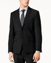 Calvin Klein Mens Skinny fit Wool Suit Jacket Blazer 48 L Black Solid