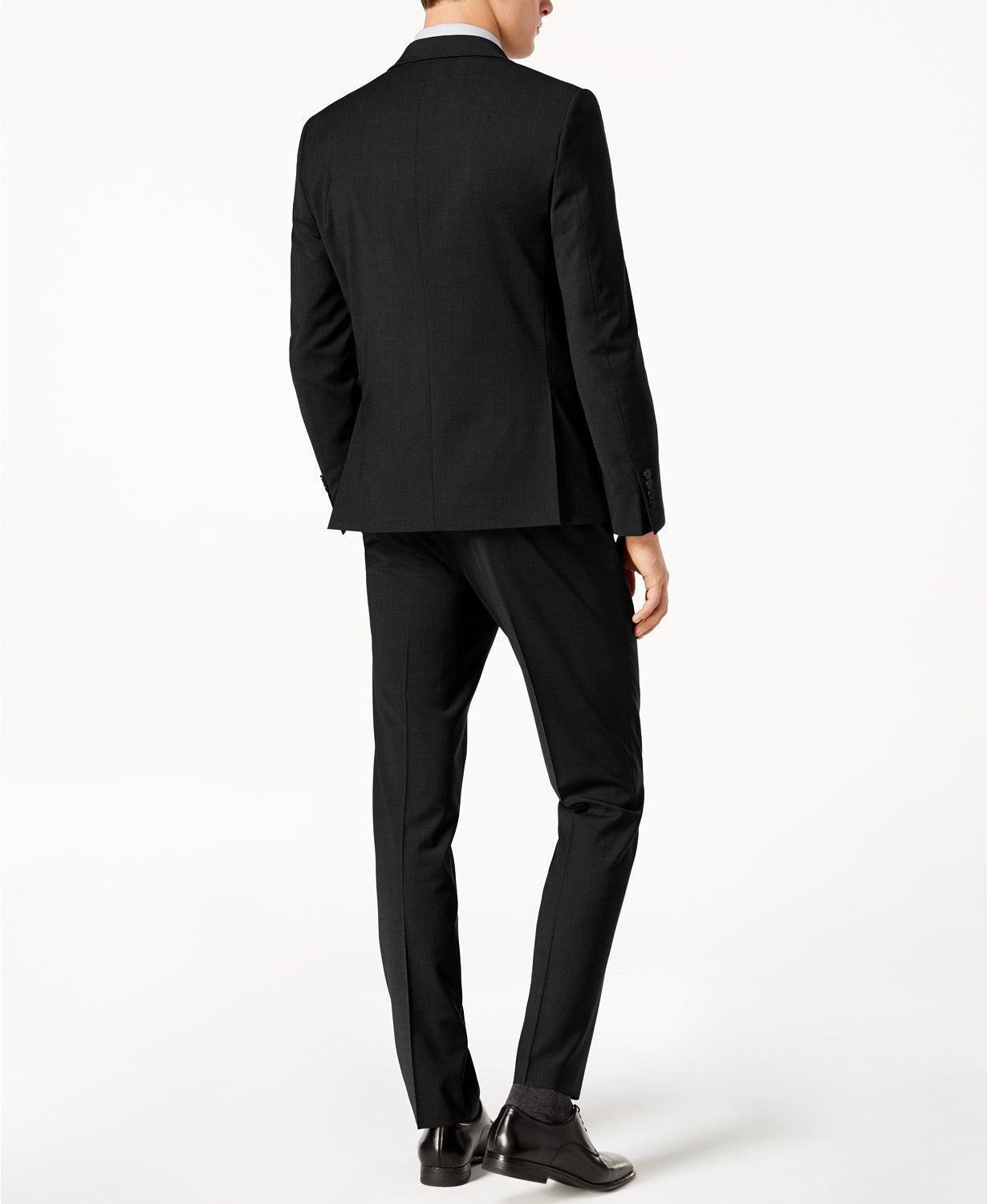 Calvin Klein Mens Skinny fit Suit Jacket Blazer 40 R Black Solid Stretch