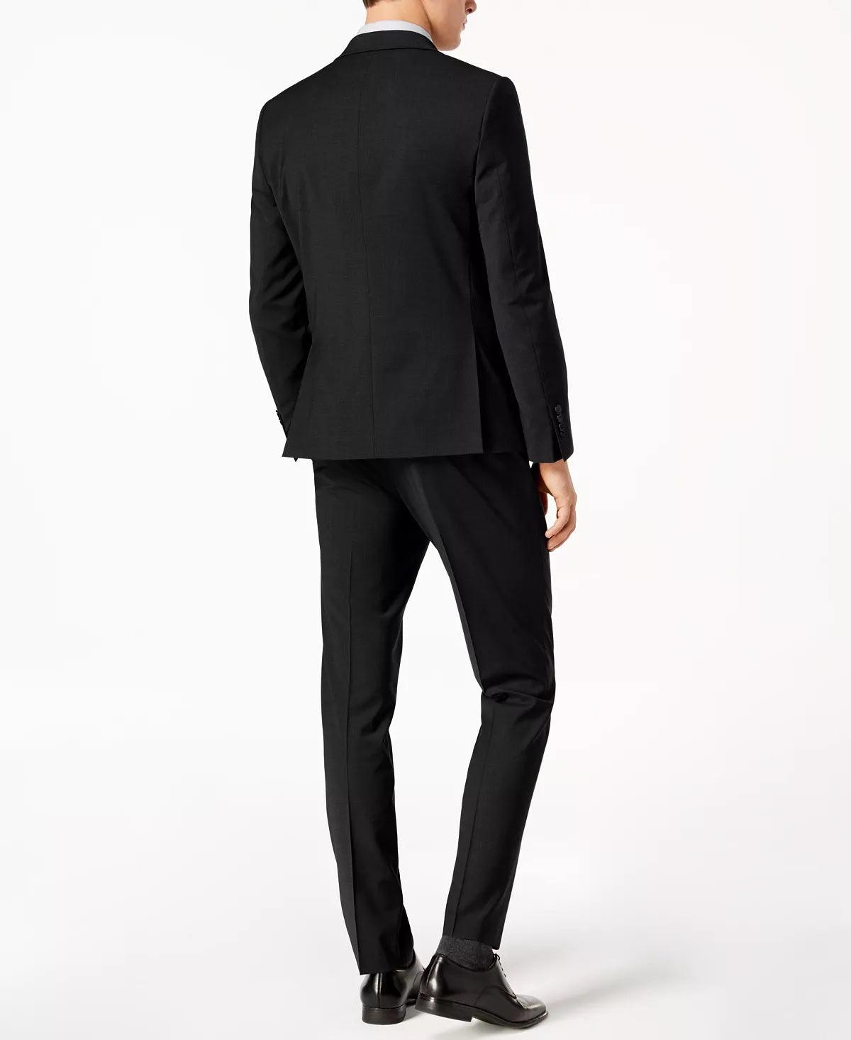 Calvin Klein Mens Skinny fit Wool Suit Jacket Blazer 34 S Black Solid