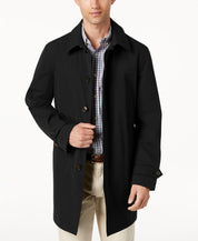 Lauren Ralph Lauren Men's Classic Fit Solid Raincoat Coat Black 44R