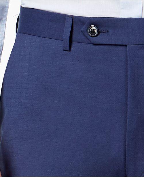 Calvin Klein Mens Slim fit Dress Pants 33 / 32 Blue Solid Stretch