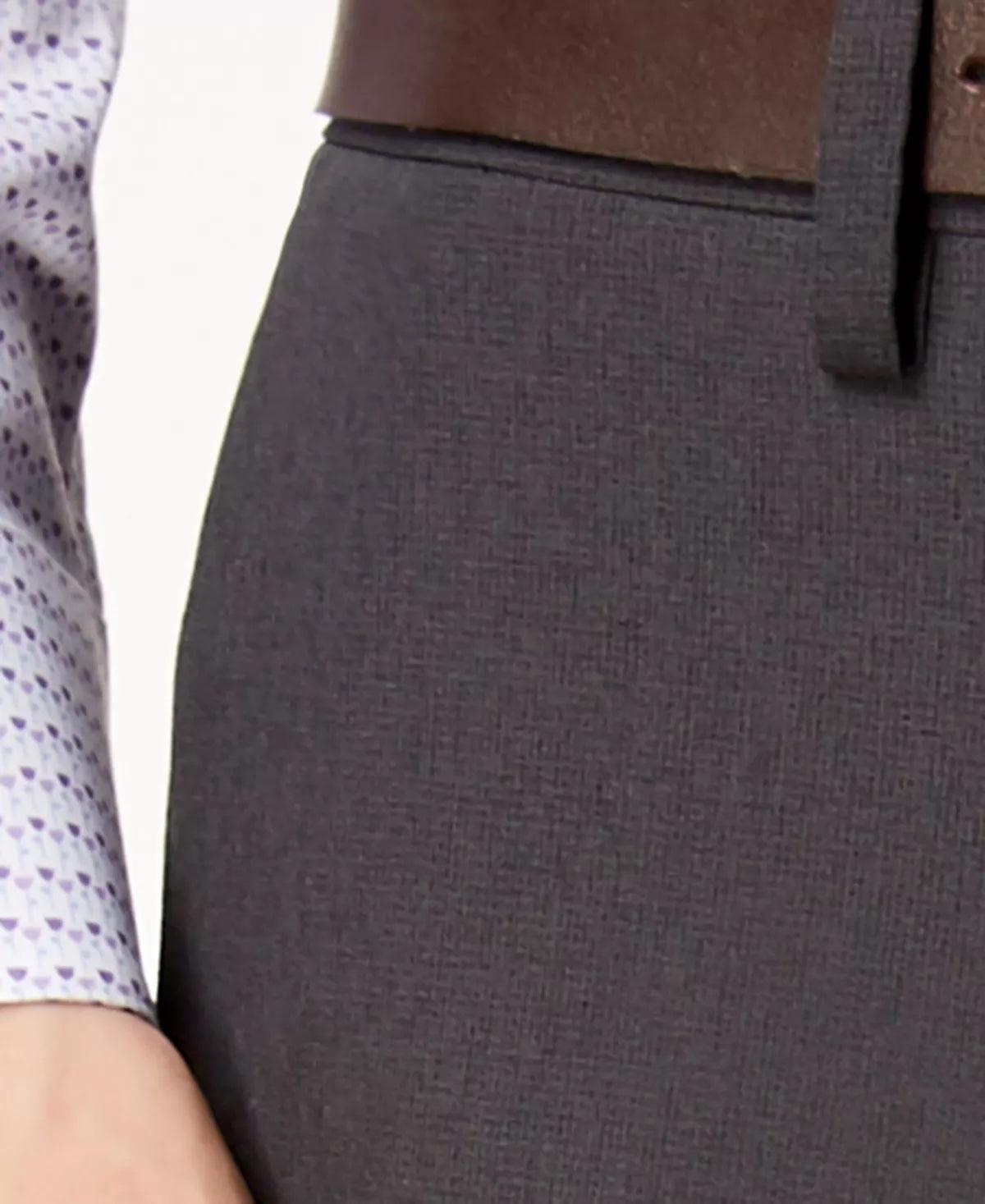 Kenneth Cole Mens Modern fit Dress Pants 32 / 32 Charcoal Grey Stretch