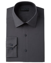 Alfani Mens Slim fit Dress Shirt Small 14-14.5 32-33 Dark Grey Solid