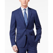 Calvin Klein Mens Skinny fit Suit Jacket Blazer 40 L Blue Solid Stretch