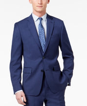 Calvin Klein Mens Skinny fit Sport Coat Blazer 38 R Navy Blue Solid Stretch Wool