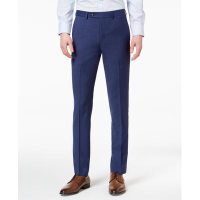 Calvin Klein Mens Skinny fit Dress Pants 34 / 34 Blue Solid Stretch