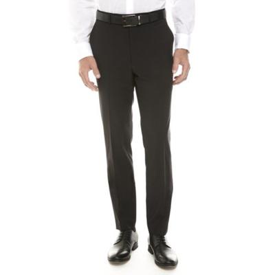 Calvin Klein Mens Skinny fit Dress Pants 32 / 32 Black Solid Stretch