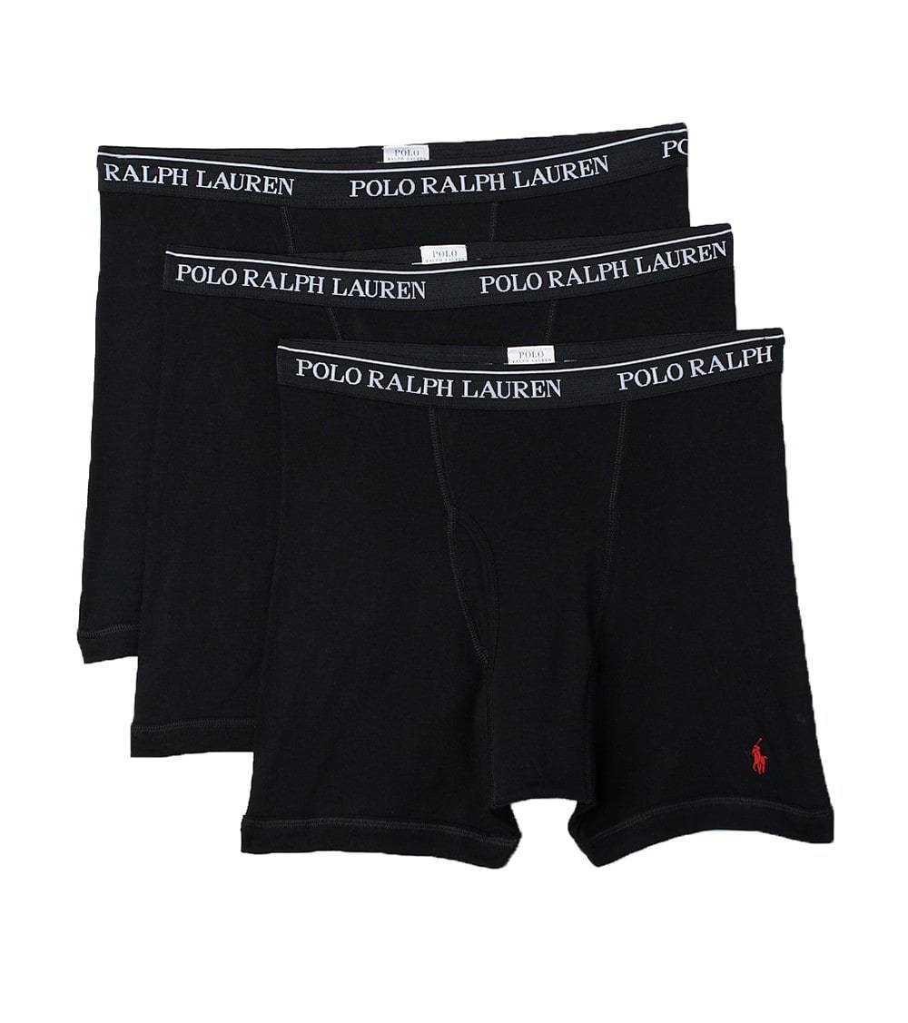 Polo Ralph Lauren 3PK Cotton Boxer Briefs Medium Black