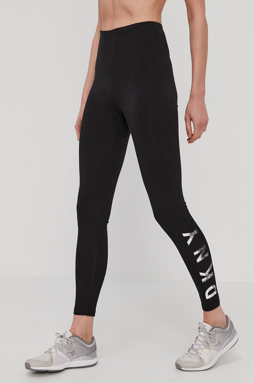 Dkny Women Regular fit Athletic Leggings XS Black Solid