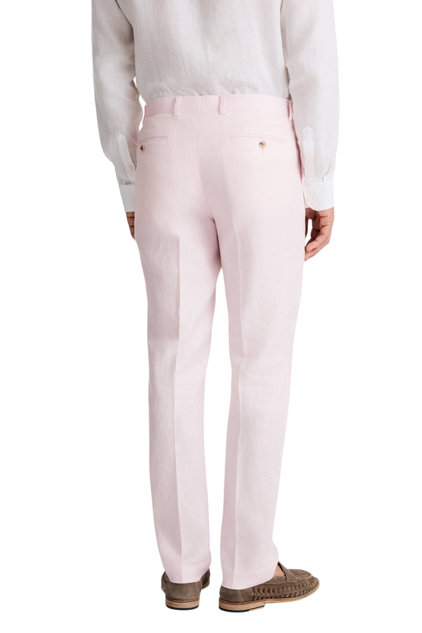 Tommy Hilfiger Mens Modern fit Linen Dress Pants 32 / 30 Pink Solid