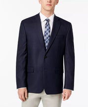 Lauren Ralph Lauren Men's Classic Fit Mini Check Blazer Sport Coat 41L Navy Blue