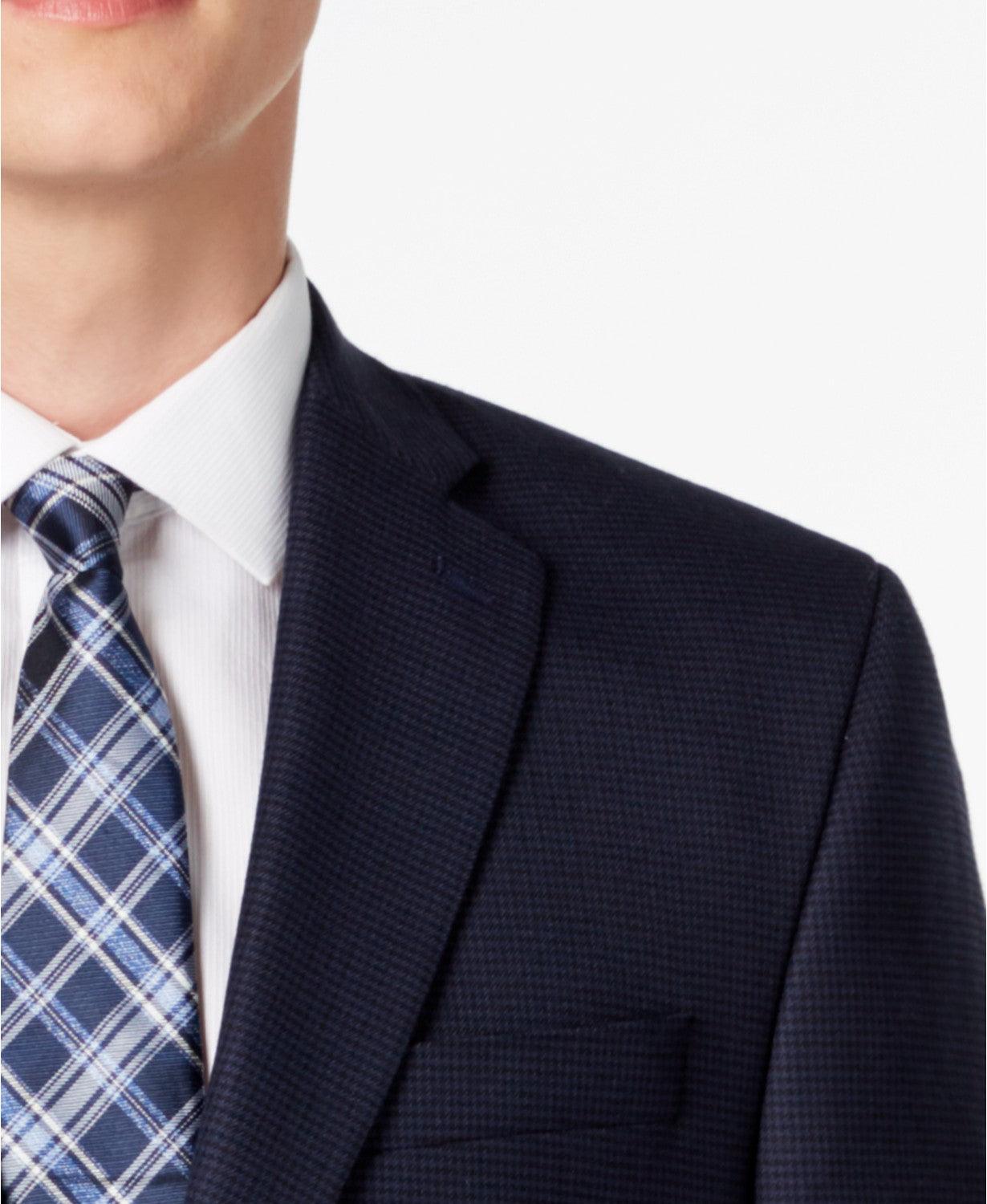 Lauren Ralph Lauren Mens Classic fit Sport Coat Blazer 44 L Navy Blue Geometric