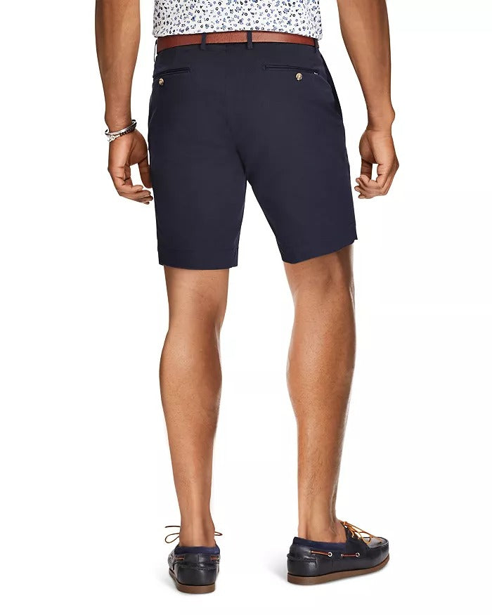 Polo Ralph Lauren Mens Classic-Fit Stretch Chino Khaki Shorts 33 Navy Blue