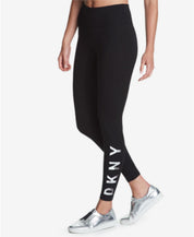 Dkny Women Regular fit High Rise Leggings Large Black