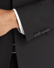 Theory Mens Chambers Tailor Slim Fit Suit Jacket Blazer 38S Solid Black Stretch