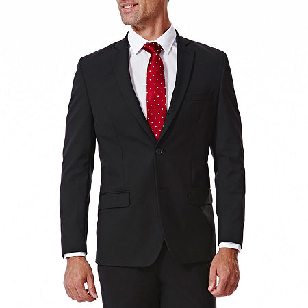 J.m. Haggar Men's Slim Fit 4 Way Stretch Sport Coat Blazer Black 40S