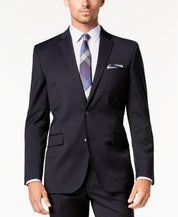 Kenneth Cole Reaction Mens Slim fit Suit Jacket Blazer 46 L Navy Blue Stretch