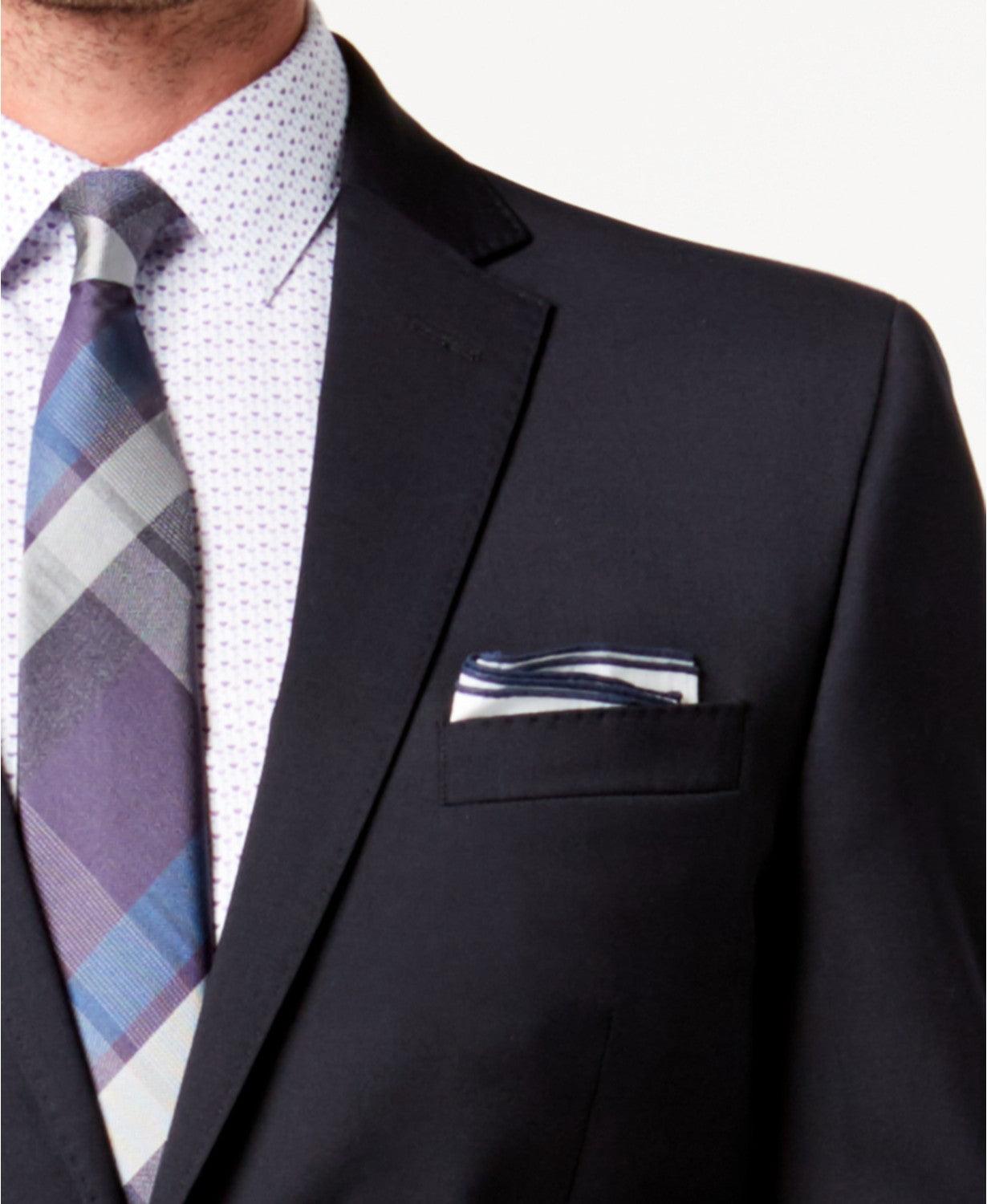 Kenneth Cole Reaction Mens Slim fit Suit Jacket Blazer 46 L Blue