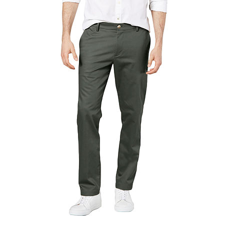 Dockers Mens Charcoal Heather Signature-Fit Slim-Taper Pants 36 x 32 Dark Grey