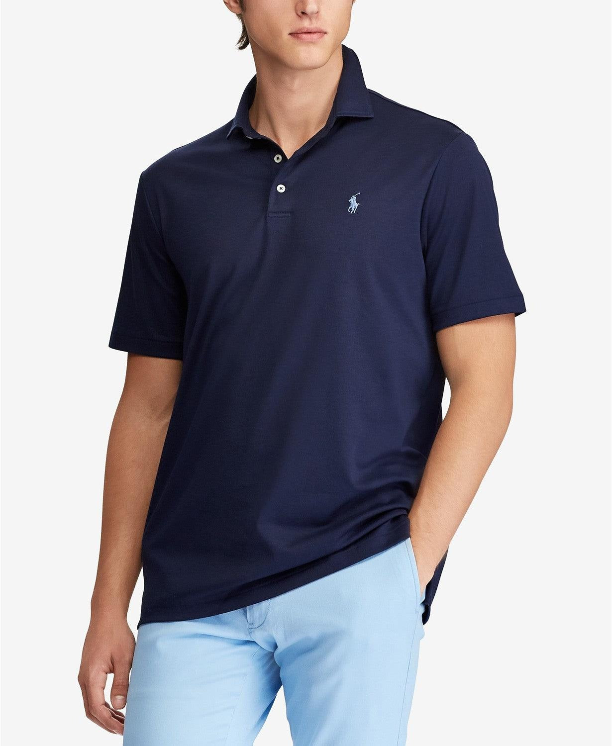 Polo Ralph Lauren Mens Regular Fit Soft Touch Polo Shirt XL Navy Blue