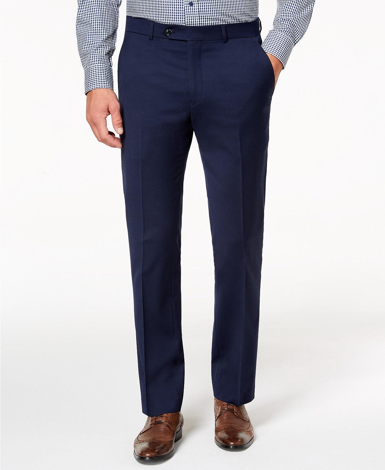 Tommy Hilfiger Mens Modern fit Dress Pants 38 / 34 Navy Blue Solid Stretch