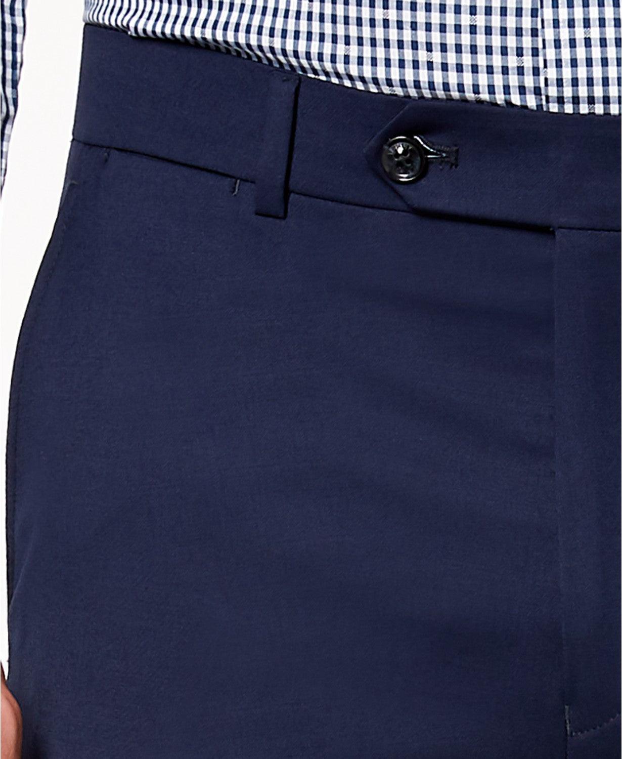 Tommy Hilfiger Mens Modern fit Dress Pants 38 / 34 Navy Blue Solid Stretch