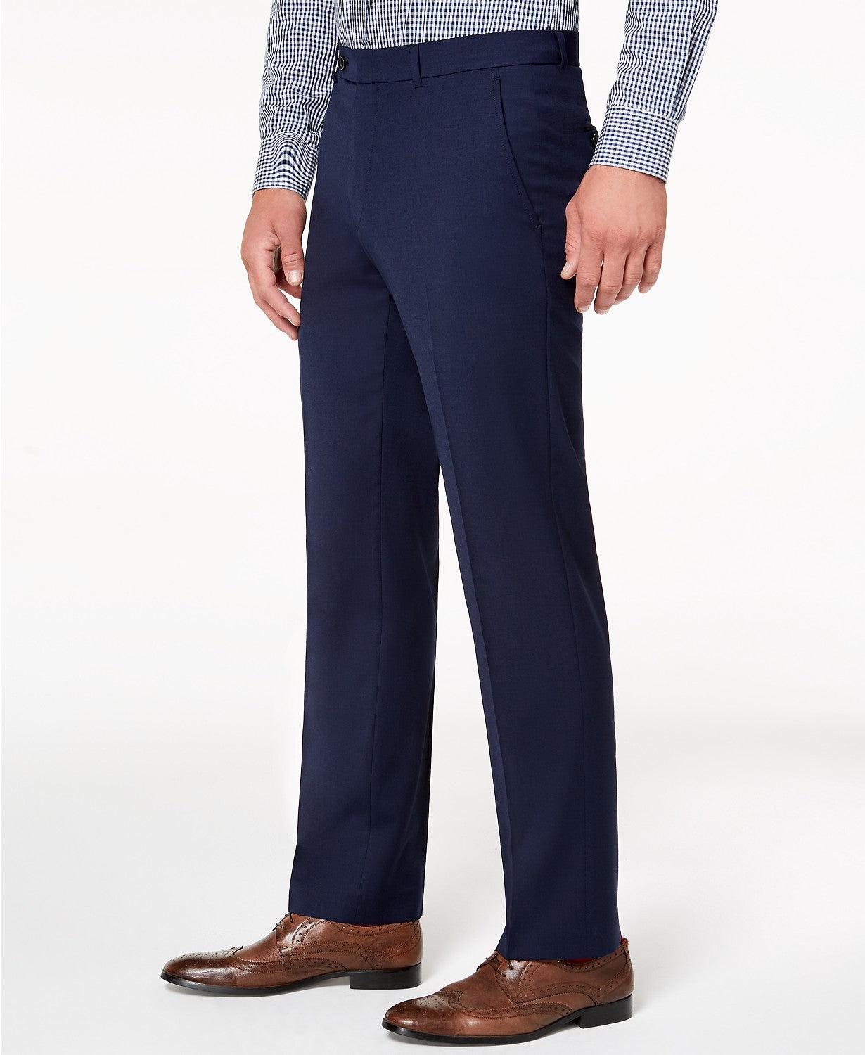 Tommy Hilfiger Mens Modern fit Dress Pants 38 / 34 Navy Blue Solid Stretch