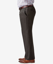 Haggar Mens Big Tall Classic Fit Dress Pants Charcoal Heather Grey 46 x 29