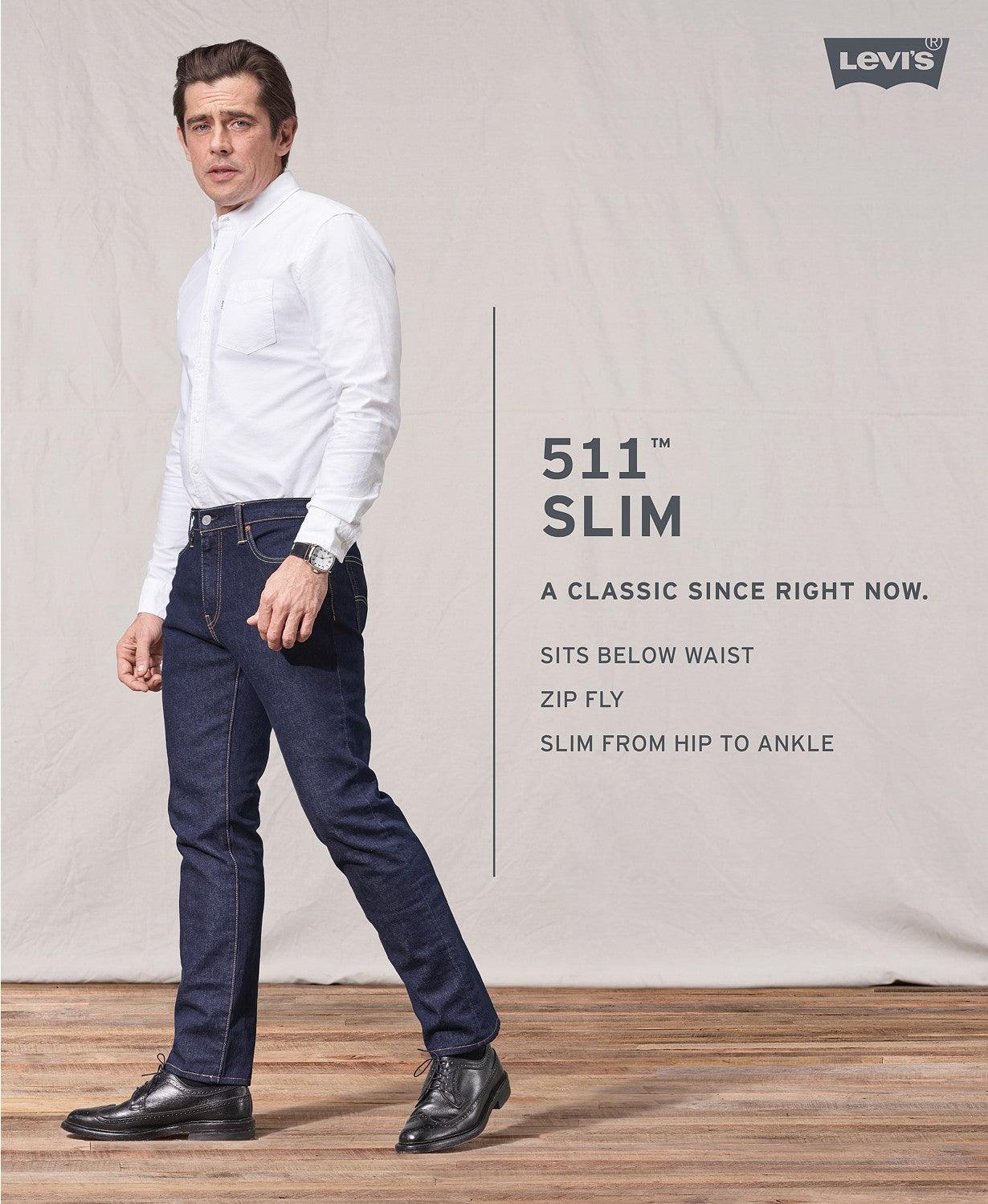 Levi's Men's 511 Slim Fit Hybrid Pants 36 x 32 Black
