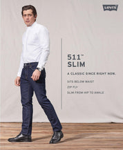 Levi's Men's 511 Slim Fit Hybrid Pants 36 x 32 Black