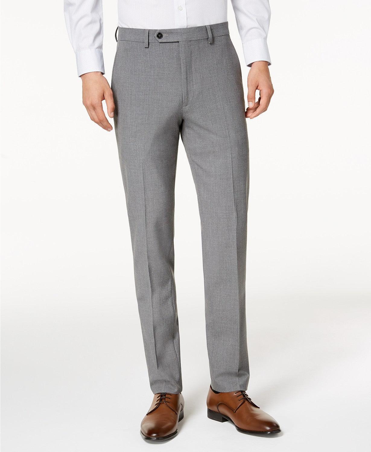 Calvin Klein Mens Skinny fit Dress Pants 30 / 30 Grey Solid