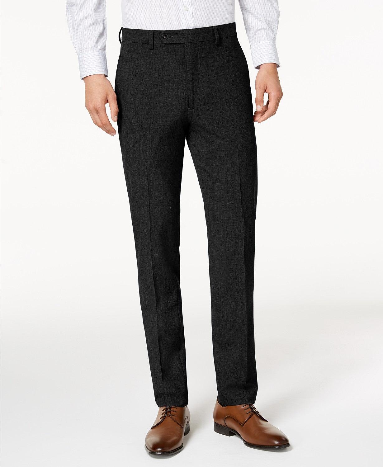 Calvin Klein Mens Skinny fit Dress Pants 30 / 30 Black Solid