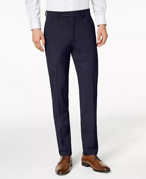 Calvin Klein Mens Skinny fit Dress Pants 30 / 29 Navy Blue Solid Stretch