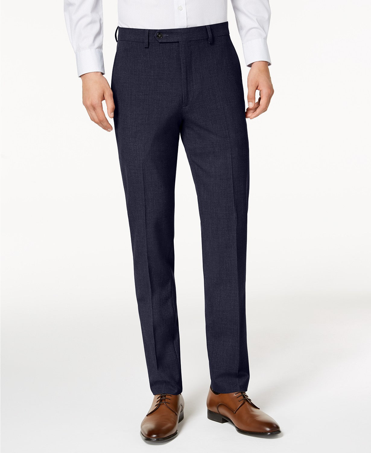 Calvin Klein Mens Skinny fit Dress Pants 32 / 30 Navy Blue Solid Stretch