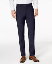 Calvin Klein Mens Skinny fit Dress Pants 32 / 29 Navy Blue Solid Stretch