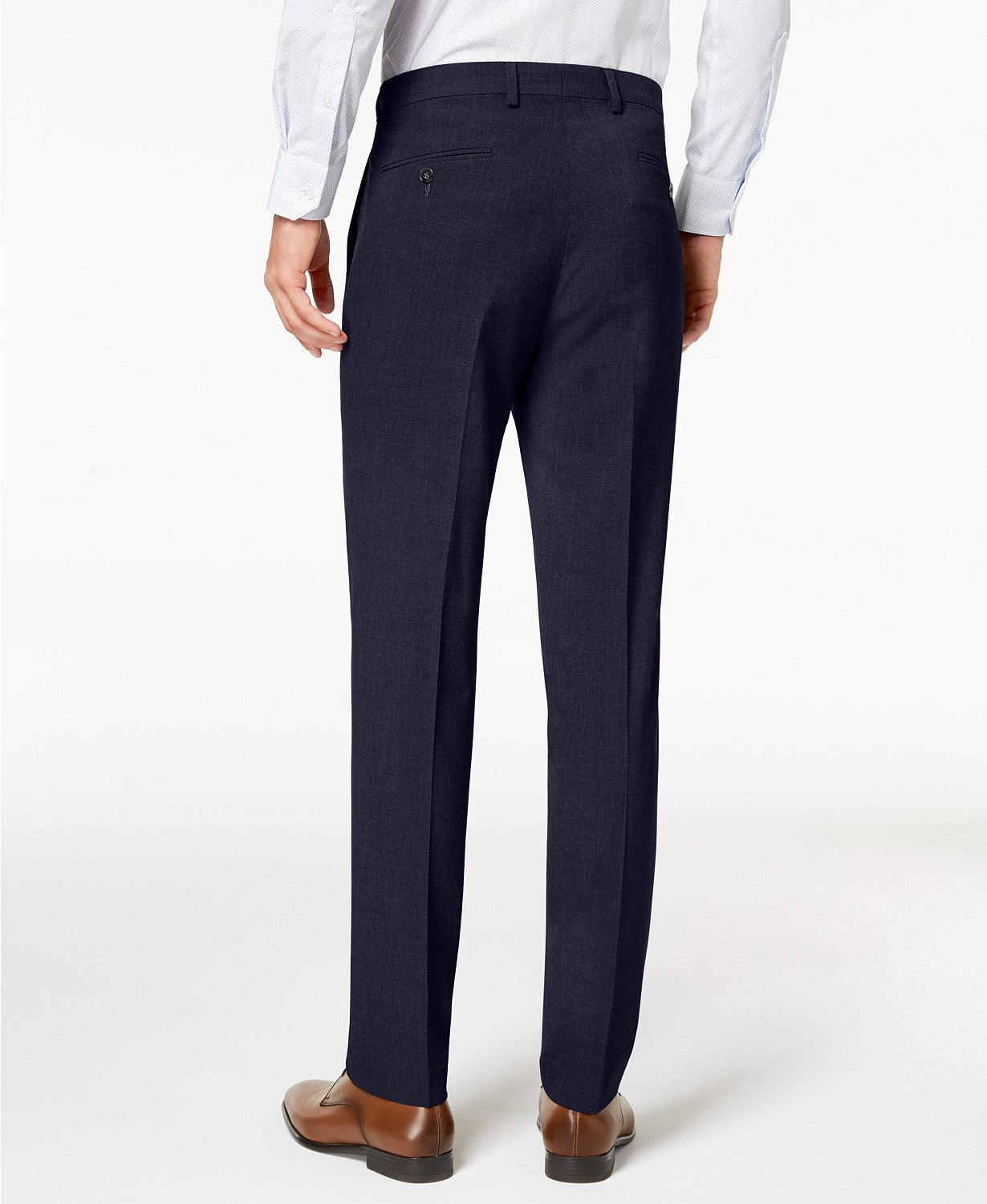 Calvin Klein Mens Skinny fit Dress Pants 32 / 30 Navy Blue Solid Stretch