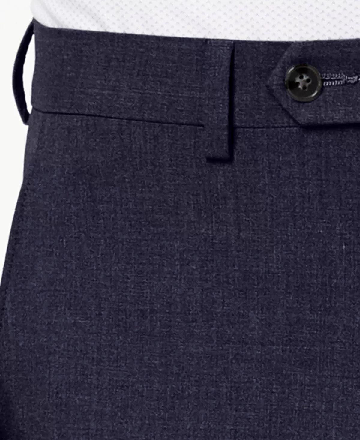 Calvin Klein Mens Skinny fit Dress Pants 32 / 29 Navy Blue Solid Stretch