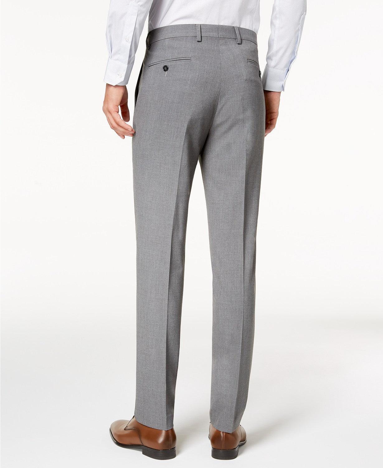 Calvin Klein Mens Skinny fit Dress Pants 30 / 30 Grey Solid