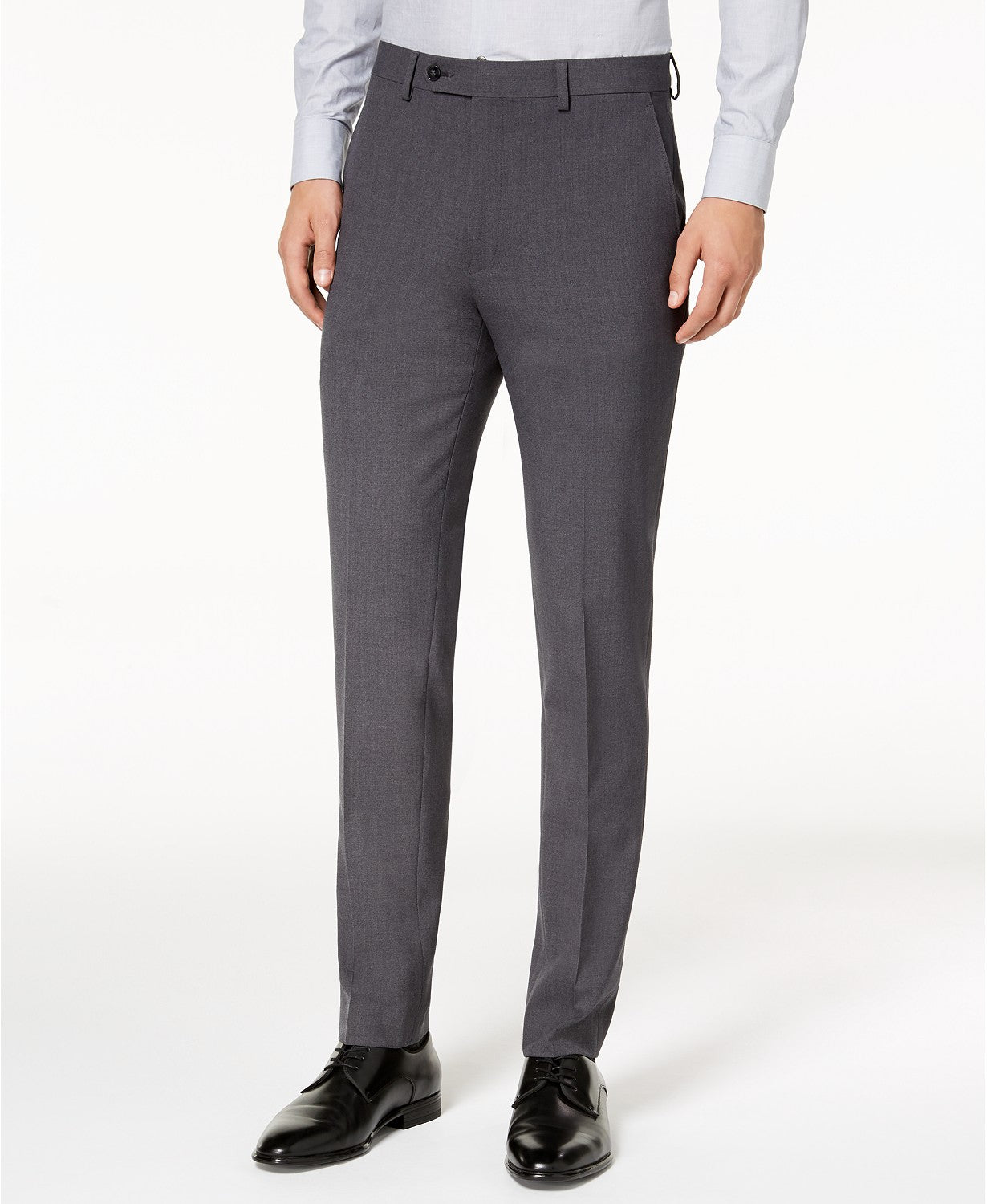 Calvin Klein Mens Skinny fit Dress Pants 34 / 29 Charcoal Grey Solid Stretch