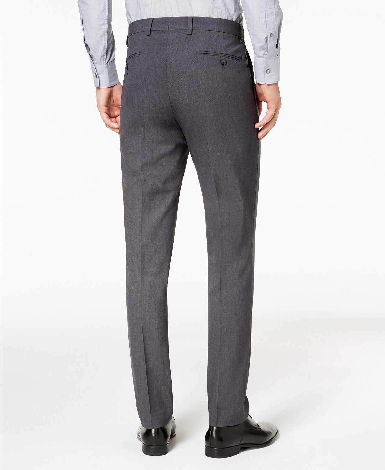 Calvin Klein Mens Skinny fit Dress Pants 36 / 30 Charcoal Grey Solid Stretch