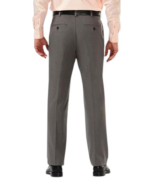 Haggar Mens Classic fit Dress Pants 32 / 32 Mid Gray Solid