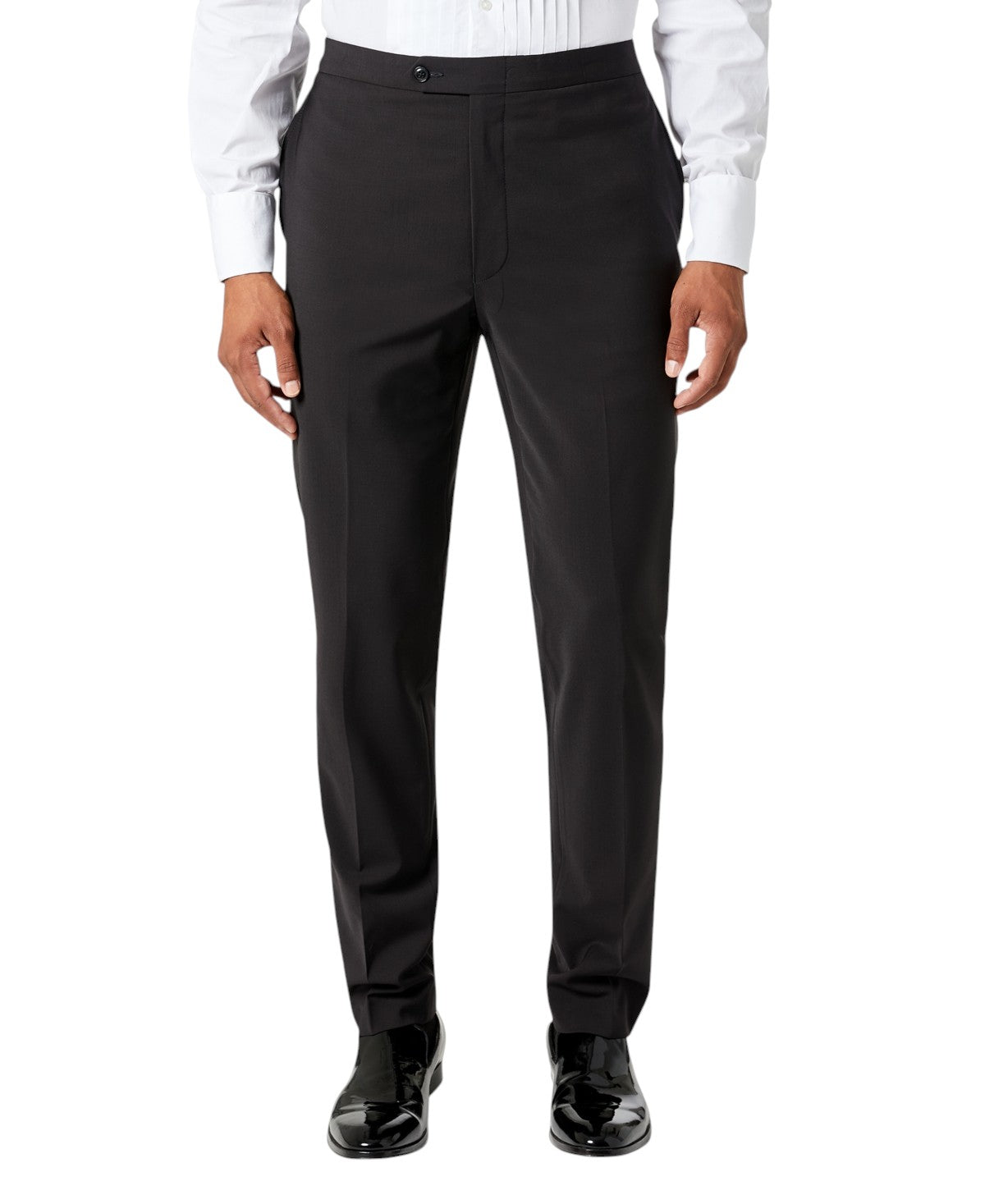 Calvin Klein Mens Skinny fit Wool Tuxedo Pants 30 / 32 Black Solid