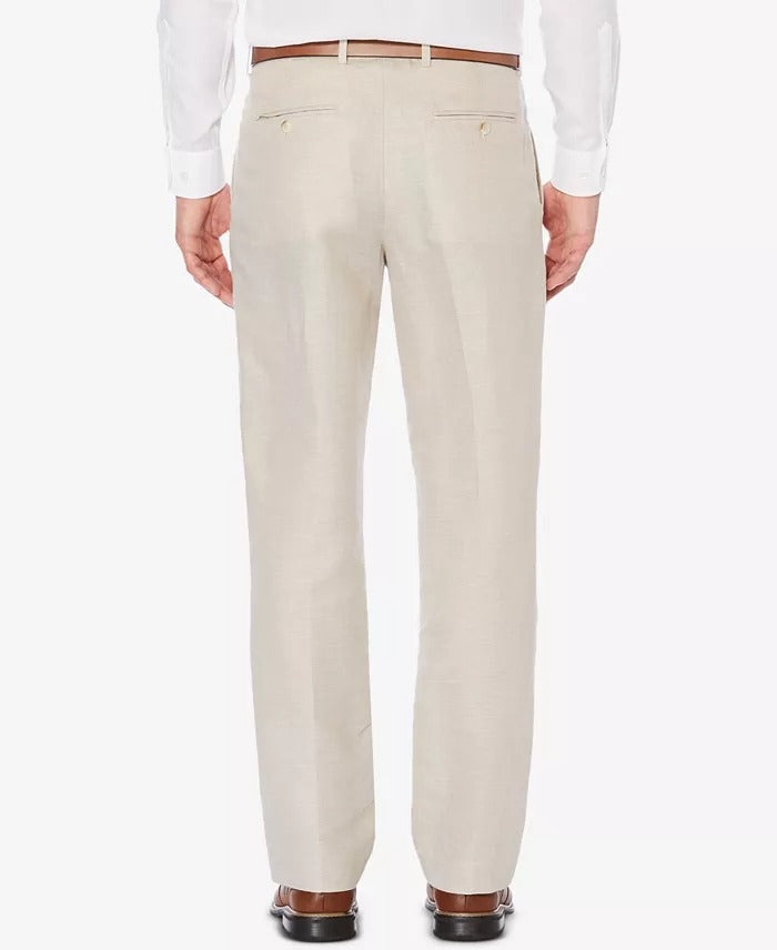 Perry Ellis Portfolio Mens Modern fit Dress Pants 44 / 30 Beige Solid