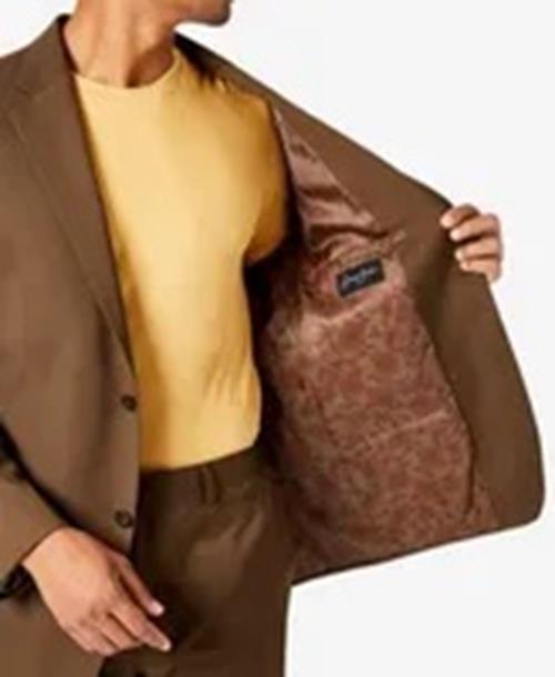 Sean John Mens Classic Fit Suit Separate Blazer Brown 48L