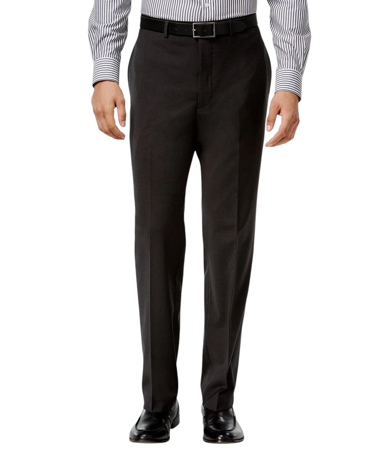 Calvin Klein Mens Slim fit Wool Dress Pants 36 / 34 Charcoal Grey Solid