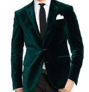 Lauren Ralph Lauren Men's Velvet Sport Coat - Hunter Green 38S