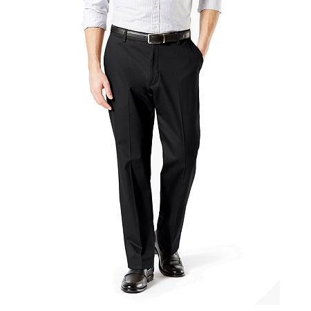 Dockers Mens Signature Classic Fit Khaki Pants Black 40 x 29